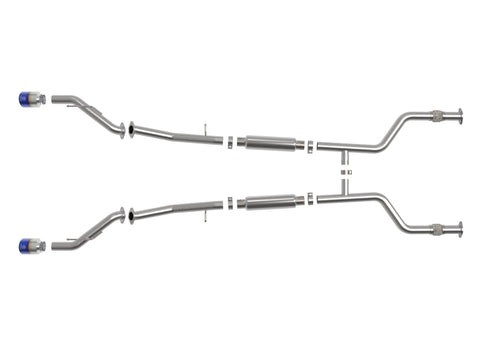 aFe POWER Takeda 2023 Nissan Z 2 1/2in 304 SS Cat-Back Exhaust System w/ Blue Flame Tips - 49-36138-L