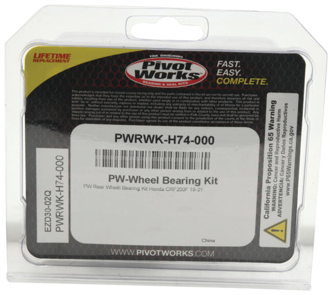 Pivot Works 19-23 Honda CRF250F Rear Wheel Bearing Kit - PWRWK-H74-000