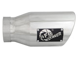 aFe MACH Force-XP 304 SS Right Side Single Wall Polished Exhaust Tip 4in Inlet x 6in Outlet x 12in L - 49T40601-P12