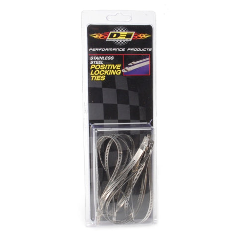 DEI Stainless Steel Positive Locking Tie 1/4in (7mm) x 9in - 8 per pack - 10208