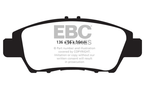 EBC 10+ Honda CR-Z 1.5 Hybrid Ultimax2 Front Brake Pads - UD1394