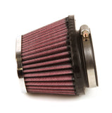 K&N Uni Chrome Oval Tapered Filter 2.125in FlgID x 4inB OL x 3inB OW x 3inT OL x 2inT OW x 2.75in H - RC-0981
