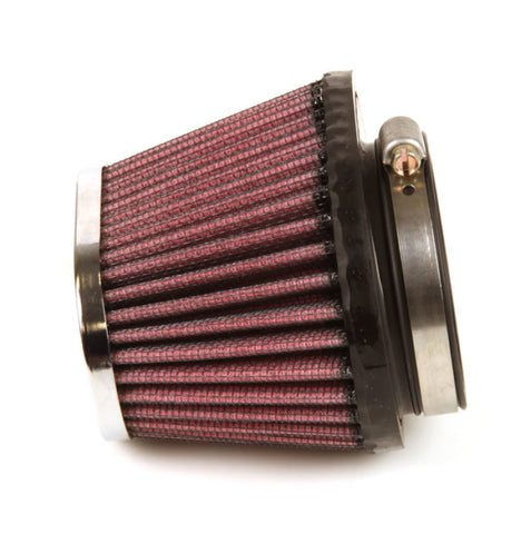 K&N Uni Chrome Oval Tapered Filter 2.125in FlgID x 4inB OL x 3inB OW x 3inT OL x 2inT OW x 2.75in H - RC-0981
