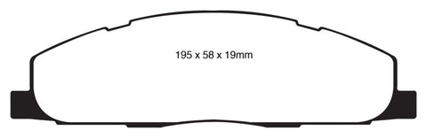 EBC 09-11 Dodge Ram 2500 Pick-up 5.7 2WD/4WD Yellowstuff Rear Brake Pads - DP41848R