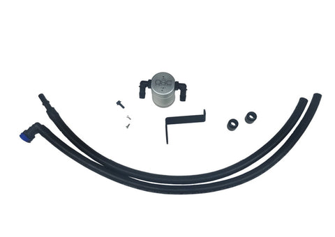 J&L 2019-2023 Ford Ranger 2.3L Driver Side Oil Separator 3.0 - Clear Anodized - 3037D-C