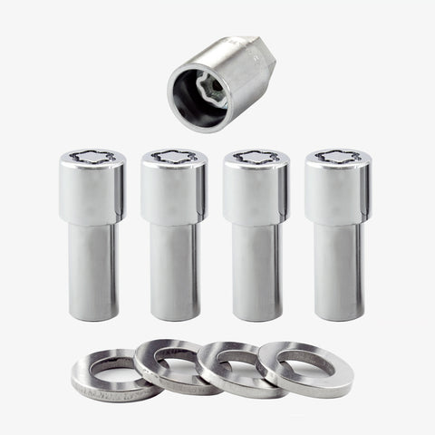 McGard Wheel Lock Nut Set - 4pk. (X-Long Shank) 7/16-20 / 13/16 Hex / 2.165in. Length - Chrome - 23180