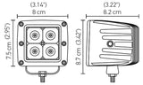 Hella HVF Cube 4 LED Off Road Kit - 3.1in 2X12W - 357204821