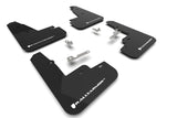 Rally Armor 21-23 Ford Mustang Mach-E Black Mud Flap w/ White Logo - MF96-UR-BLK-WH