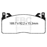 EBC Racing 2016 Ford Mustang GT350 5.2L RP-1 Race Front Brake Pads - DP83055RP1