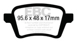 EBC 13+ Fiat 500L 1.4 Turbo Yellowstuff Rear Brake Pads - DP43027R