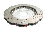 DBA 13-16 Audi RS5 (w/Scalloped edge Iron Discs) Rear 5000 Series Drilled Wavy Rotor w/Silver Hat - DBA52841WSLVXD