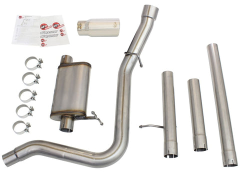 aFe MACHForce XP Exhaust 3in-3.5in SS Single Side Ext CB w/ Polish Tip 99-04 Ford F-250 V8 5.4L/6.8L - 49-43076-P