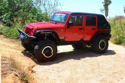 DV8 Offroad 07-18 Jeep Wrangler JK 2 Piece Fast Back Hard Top 4 Door - Black (DS Only) - HT07FB42