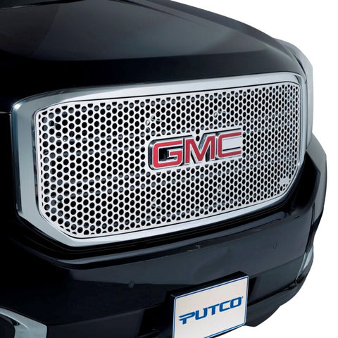 Putco 99-04 Ford SuperDuty w/ Logo CutOut (Does not Include Side Vents) Punch SS Grilles - 84106