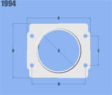 Vibrant MAF Sensor Adapter Plate for Subaru applications use w/ 3in Inlet I.D. filters only - 1994