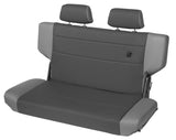 Bestop N-Tumble Seat - 97-06 Jeep Wrangler TJ Rear Trailmax Ii Fold (All Vinyl Charcoal/Gray) - 39435-09