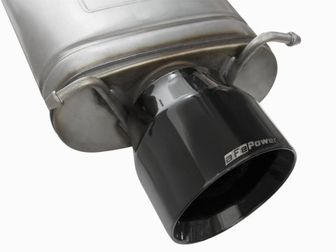 aFe Mach Force-Xp 3in CB Stainless Steel Dual Exhaust System w/ Black Tips 09-15 Cadillac CTS-V - 49-34063-B
