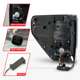 ANZO 21-23 Ford F-150 LED Taillights Seq. Signal w/BLIS Cover - Black Housing - 311473