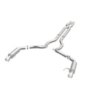 MagnaFlow Cat Back, SS, 3in, Competition, Dual Split Polished 4.5in Tips 2015 Ford Mustang GT V8 5.0 - 19101