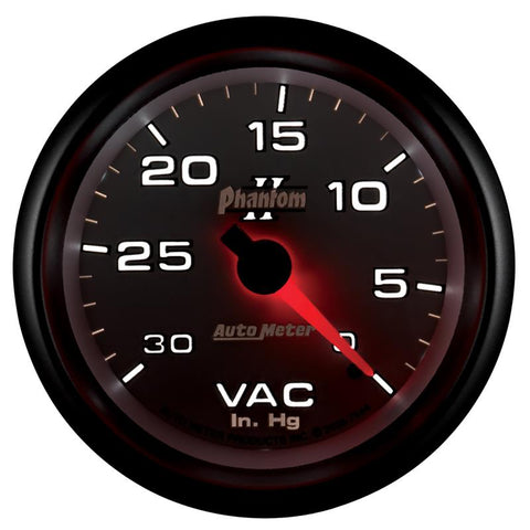 AutoMeter Gauge Vacuum 2-5/8in. 30Inhg Mechanical Phantom II - 7884