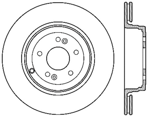 StopTech 10 Hyundai Genesis Coupe w/ Factory Brembo Slotted & Drilled Right Rear Rotor - 127.51035R