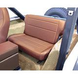 Rugged Ridge Fold & Tumble Rear Seat Tan 76-95 Jeep CJ / Jeep Wrangler - 13462.04