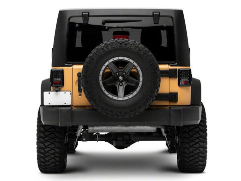 Raxiom 07-18 Jeep Wrangler JK Axial Series LED Tail Lights- Blk Housing (Clear Lens) - J141585