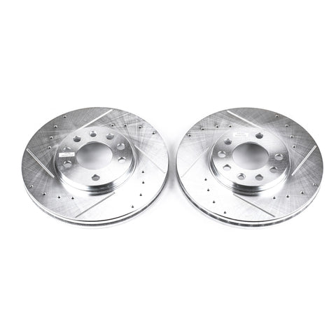 Power Stop 99-03 Saab 9-3 Front Evolution Drilled & Slotted Rotors - Pair - EBR613XPR