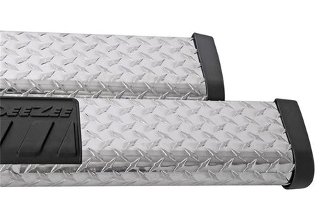 Dee Zee Universal Tubes - 6In Oval - Black Tread Aluminum (ExtCab) - DZ16412