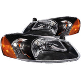 ANZO 2001-2004 Dodge Stratus Crystal Headlights Black - 121026