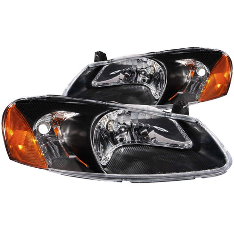 ANZO 2001-2004 Dodge Stratus Crystal Headlights Black - 121026