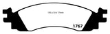 EBC 10-12 Ford Taurus 3.5 Twin Turbo SHO Greenstuff Front Brake Pads - DP21767