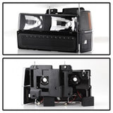 xTune 92-94 Blazer Full Size Corner/LED Bumper Headlights Black HD-JH-CCK88-LED-AM-BK-SET - 5069542