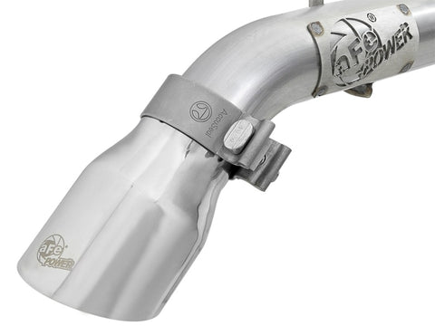 aFe MACH Force-Xp Axle-Back Exhaust System w/Polished Tip 18-20 Jeep Wrangler L4-2.0T / V6-3.6L - 49-48070-1P