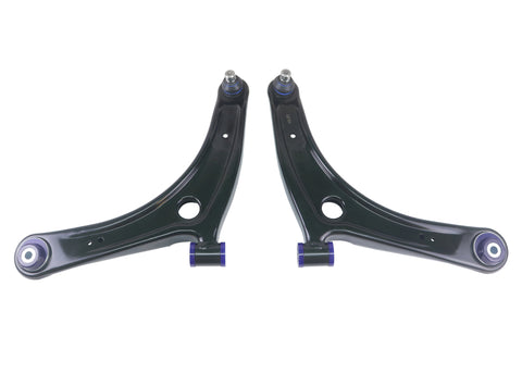 SuperPro 2008 Mitsubishi Lancer GTS Front Lower Control Arm Set w/ Bushings - w/ Positive Caster - TRC1023