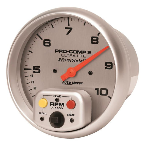 Autometer Ultra-Lite 5 inch 10K RPM In Dash Dual Range w/ Memory Tachometer - 4499