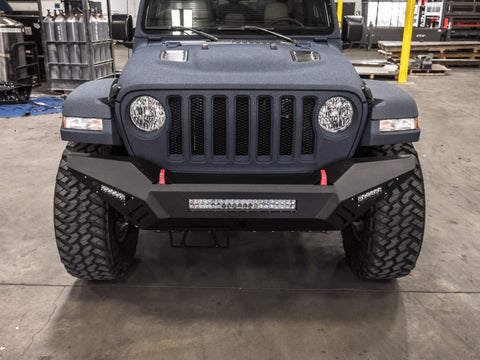 Road Armor 18-20 Jeep Wrangler JL SPARTAN Bolt-On Front Bumper Skid Plate Guard - Tex Blk - 5183XFSPB