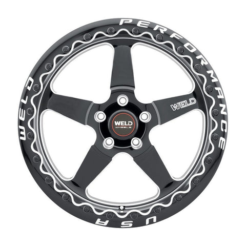 Weld S904 17x10 Ventura Beadlock 5x114.3 ET00 BS5.50 Gloss BLK MIL DIA 78.1 - S90470067P00
