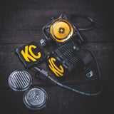 KC HiLiTES FLEX ERA 1 Single Light Cover ONLY (Black/Yellow KC Logo) - 5328