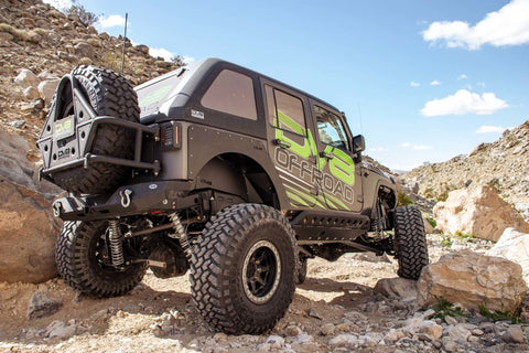 DV8 Offroad 07-18 Jeep Wrangler JK 2 Piece Fast Back Hard Top 4 Door - Black (DS Only) - HT07FB42