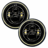 Oracle 7in High Powered LED Headlights - Black Bezel - White - 5769-001