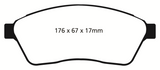 EBC 10-11 Cadillac SRX 2.8 Turbo Yellowstuff Front Brake Pads - DP41859R