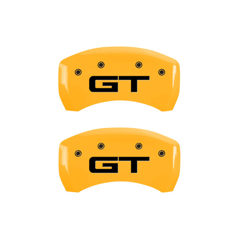MGP Rear set 2 Caliper Covers Engraved Rear 2015/GT Yellow finish black ch - 10203R2MGYL