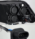 AlphaRex 09-18 Dodge Ram 1500HD PRO-Series Proj Headlights Plank Style Black w/Seq Signal/Smoked DRL - 880593