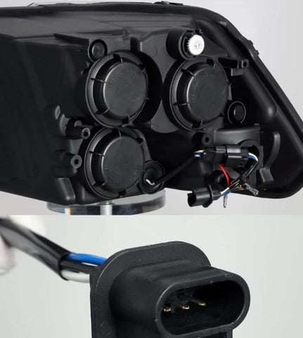 AlphaRex 09-18 Dodge Ram 1500HD PRO-Series Proj Headlights Plank Style Black w/Seq Signal/Smoked DRL - 880593
