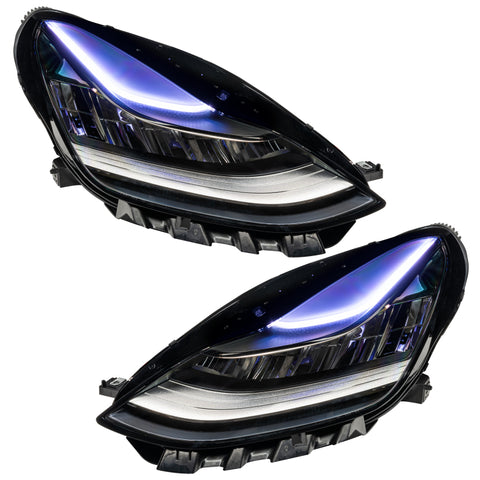 Oracle 17-21 Tesla Model 3 Headlight DRL Upgrade Kit - ColorSHIFT w/ BC1 Controller - 1286-335