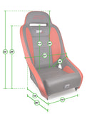 PRP Comp Elite Suspension Seat- Red/Black - A8301-72