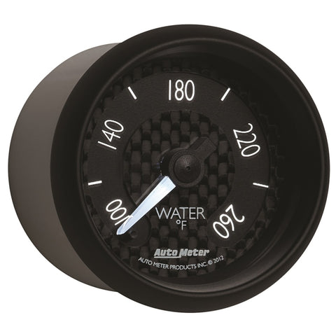Autometer GT Series 52mm Full Sweep Electronic 100-260 Deg F Water Temperature Gauge - 8055