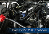 J&amp;L 2011-2024 Ford F-150 2.7L/3.5L/5.0L Passenger Side Oil Separator 3.0 - Black Anodized - 3016P-B