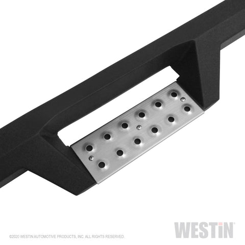 Westin 04-13 Chevy Silverado 1500 Crew Cab HDX Stainless Drop Nerf Step Bars - Textured Black - 56-119552
